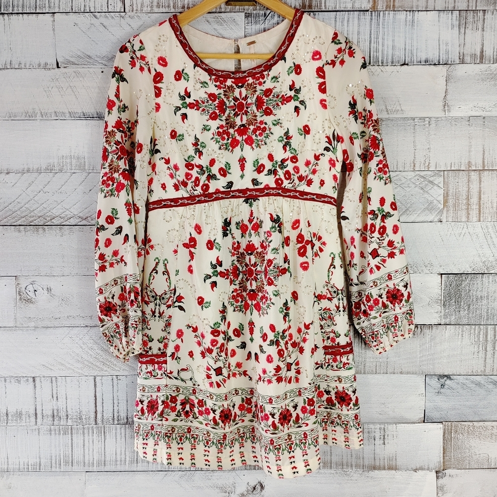 Free People embroidered sequin Russian doll dress